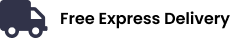 Silhouette of a delivery truck facing left, depicted in dark blue or black on a transparent background. The truck features a cab and a large cargo area, two wheels visible at the front and rear.