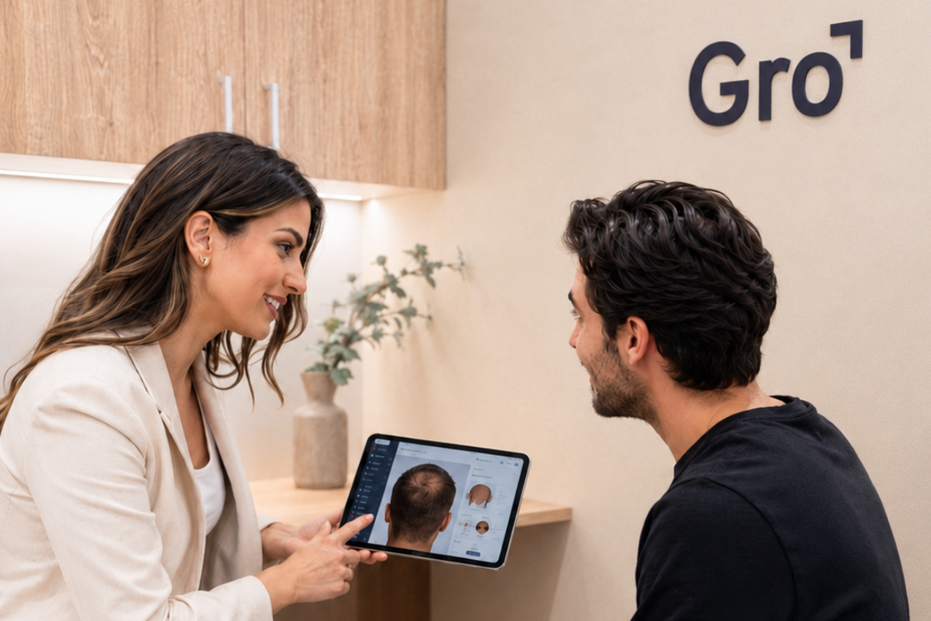 A Hair Growth Advisor consultation at the Woolloomooloo clinic