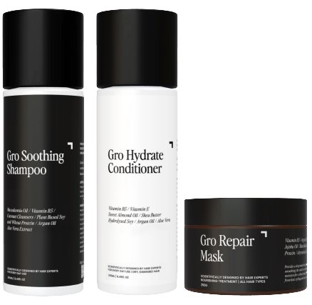 Hydrate Hair Pack | Shampoo, Conditioner & Repair Mask