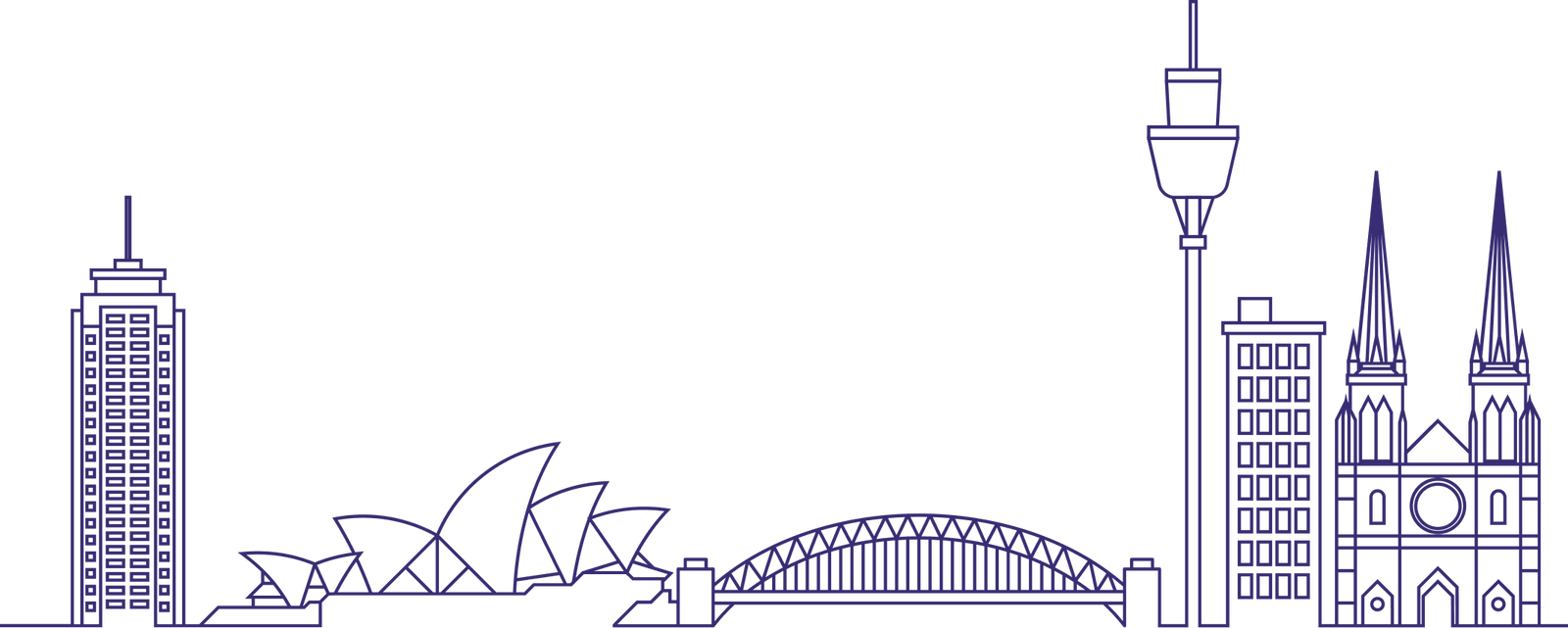 Decorative cityscape
