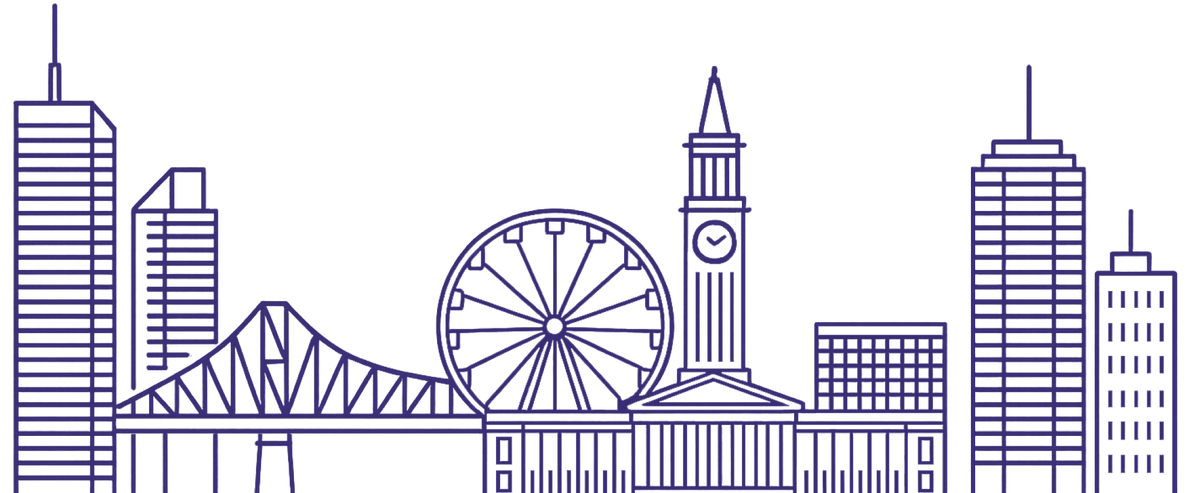 Decorative cityscape