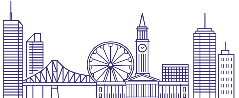 Decorative cityscape