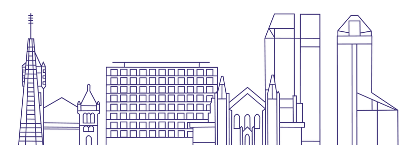 Decorative cityscape